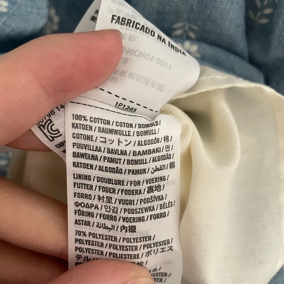 Abercrombie and Fitch denim Floral Womens Mini Dress Fit & Flare w/ Side Cutouts - Picture 5 of 9